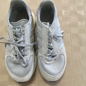 EUC Adidas Womens Torsion 675005 Lace Up Gray Sneaker Shoes Size US 6‎ EU 37.5